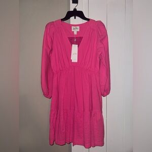 Lilly Pulitzer Vibrant Pink Long Sleeve Dress